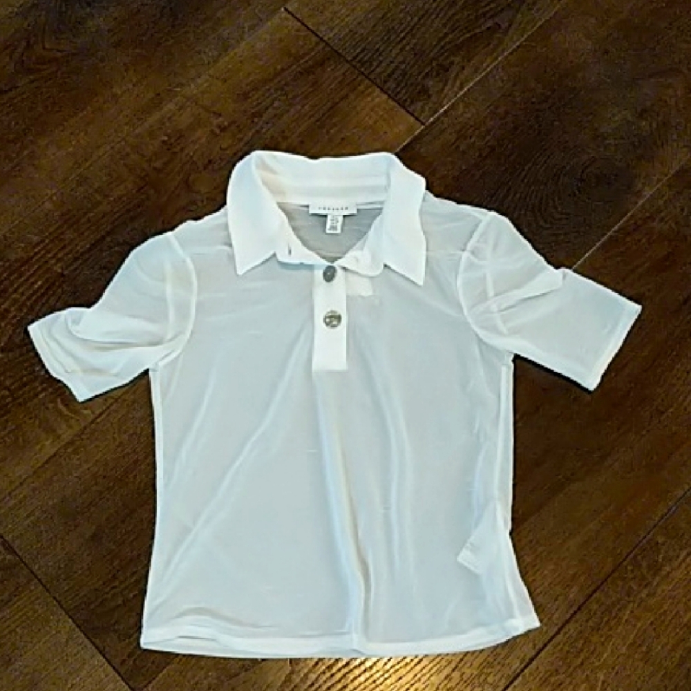New Sheer Topshop Short Sleeve Blouse  Size 2